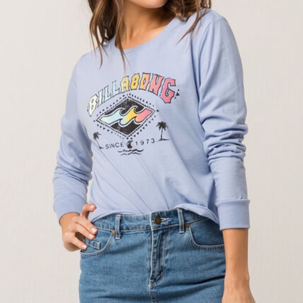 3️⃣ for $30- Blue Billabong Long Sleeve Crop Top